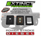 1999-2003 Ford 7.3 Power Stroke Hydra Tuner mount with dual black covers