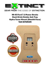 99-03 7.3 Power Stroke upper Ash Tray Hydra Mount (Stealth Face) Tan Interior