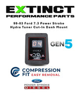 99-03 7.3 Power Stroke Hydra-Tuner Mount Cut In-Dash Compression Fit