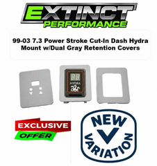 1999-2003 Ford 7.3 Power Stroke Hydra Tuner mount with dual gray covers