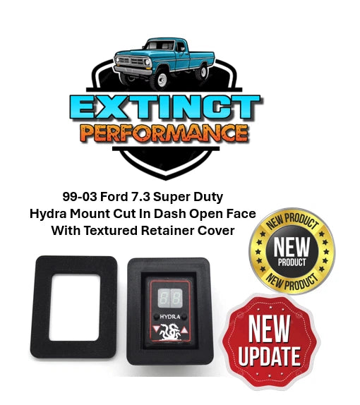 99-03 Ford F Series 7.3 Cut In-Dash Hydra Mount with retention Cover