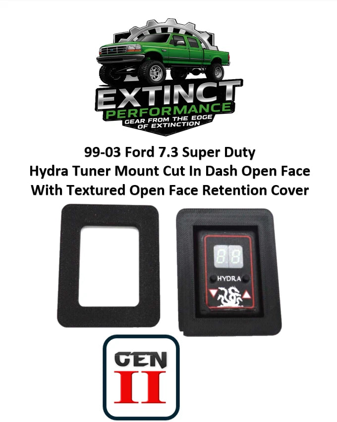 99-03 Ford 7.3 Power Stroke Hydra-Tuner Mount Cut In-Dash with Open Retention