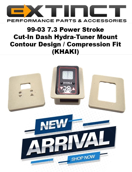 99-03 7.3 Power Stroke Hydra-Tuner Mount Contour Design/Compress Fit (KHAKI)