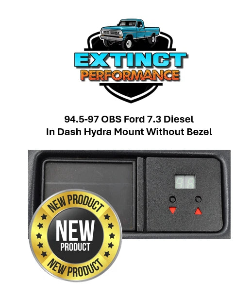 94-97 OBS Ford Truck 7.3 Diesel In Dash Hydra Mount w/ Smooth Face