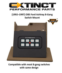 🛠️(1992–1997) OBS Ford Ashtray 8-Gang Switch Mount (ONLY) AUXBEAM COMPATIBLE