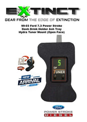 1999-2003 7.3 Power Stroke Drink Holder Ash Tray DP-Tuner Mount (OPEN FACED)