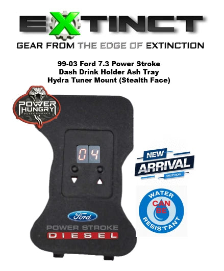 1999-2003 Power Stroke Drink Holder Ash Tray Hydra-Tuner Mount (STEALTH FACE)
