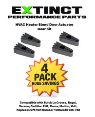 Heater Blend Door Actuator Gear Kit Compatible Replaces 13263335 926-758 4-Pack